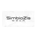 SimbioZis Wear  Beach Towel — Lightweight White Graphic Beach Towel | Artist Wear