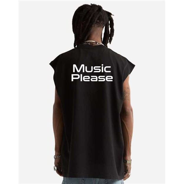 SimbioZis Wear DJ Oversized Muscle Tee | Artist Line