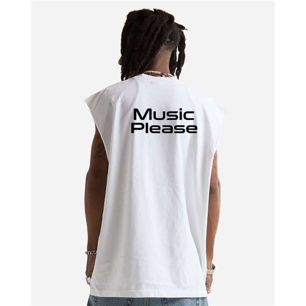 SimbioZis Wear DJ Oversized Muscle Tee | Artist Line